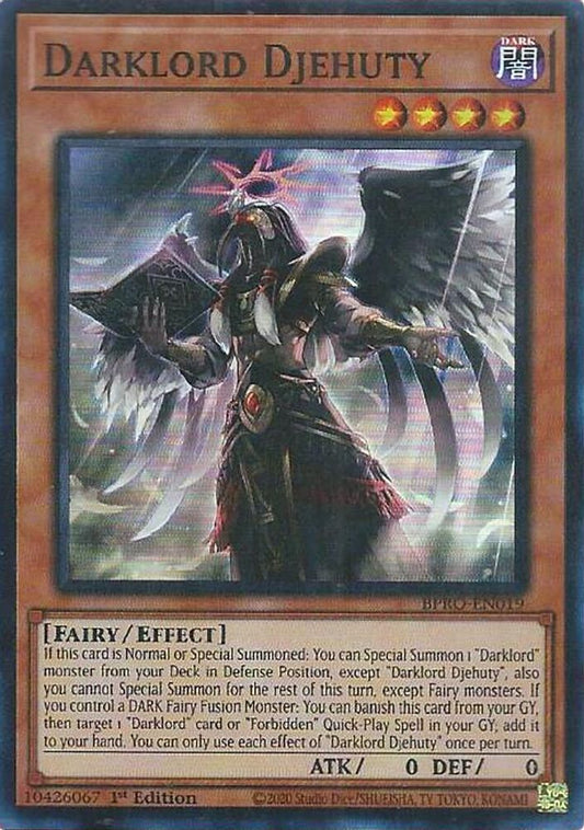 Darklord Djehuty * Super Rare * BPRO-EN019