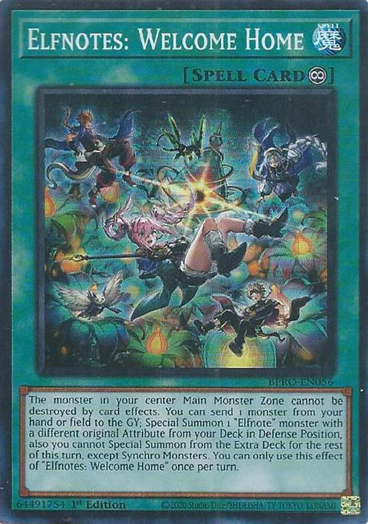 Elfnotes: Welcome Home * Super Rare * BPRO-EN056