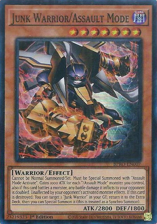 Junk Warrior/Assault Mode * Super Rare * BPRO-EN007