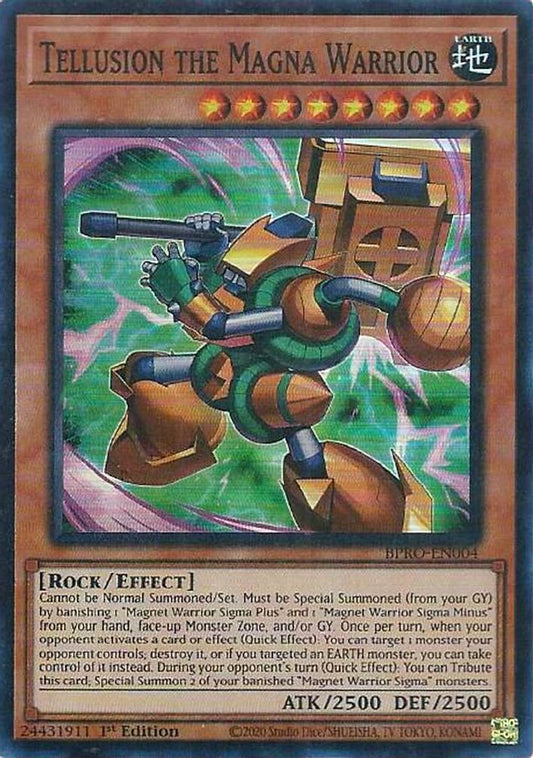 Tellusion the Magna Warrior * Super Rare * BPRO-EN004