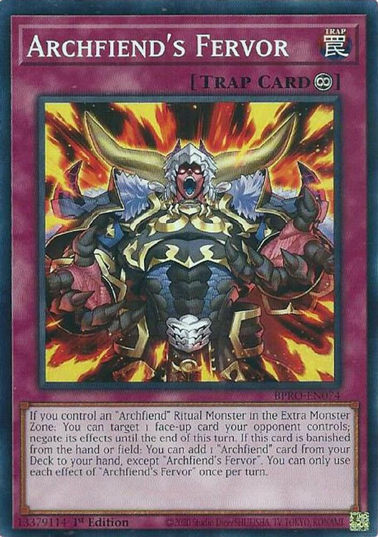Archfiends Fervor * Common * BPRO-EN074