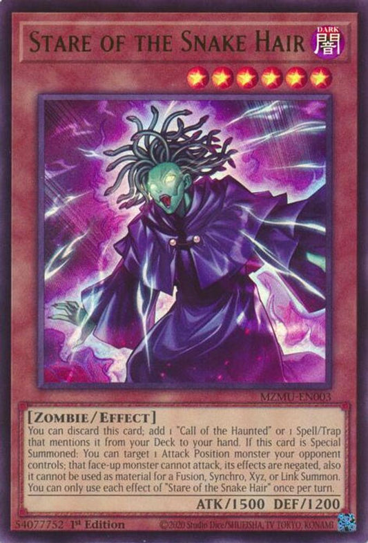 MZMU-EN003 * Stare of the Snake Hair * Ultra Rare * Maze of Muertos