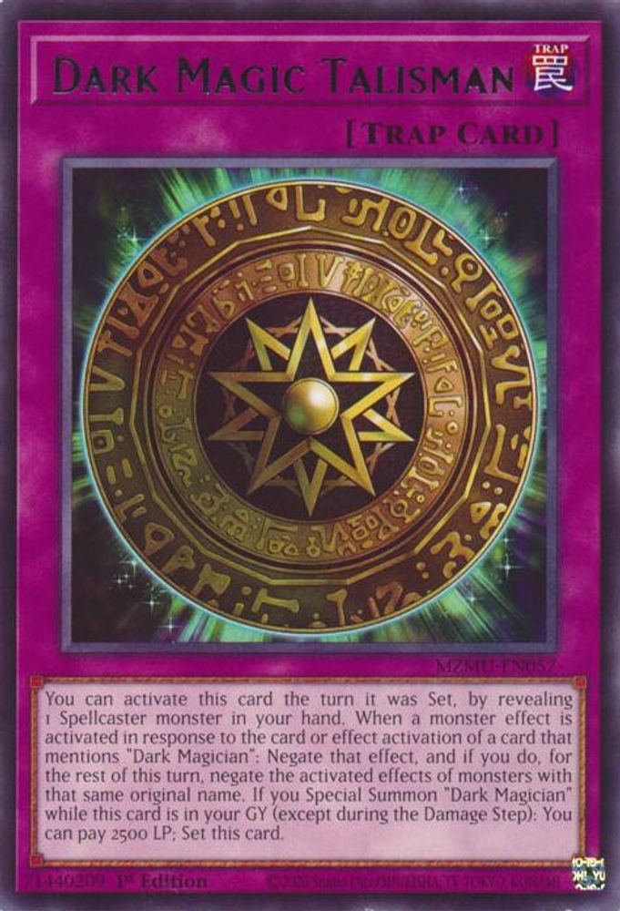 MZMU-EN057 * Dark Magic Talisman * Rare * Maze of Muertos