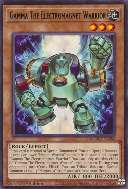 MZMU-EN082 * Gamma The Electromagnet Warrior * Rare * Maze of Muertos