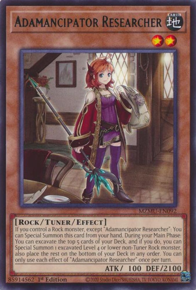 MZMU-EN092 * Adamancipator Researcher * Rare * Maze of Muertos