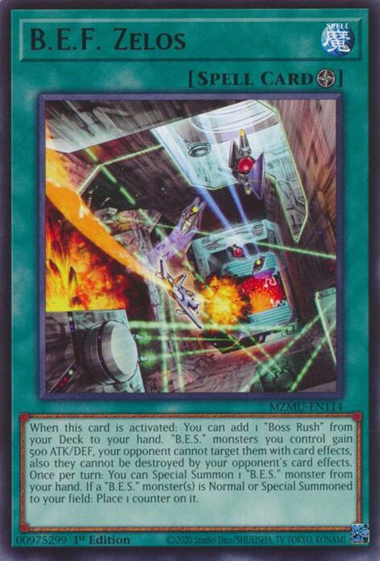 MZMU-EN114 * B.E.F. Zelos * Rare * Maze of Muertos