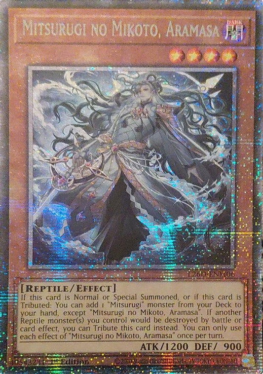 L26D-ENM06 - Mitsurugi no Mikoto, Aramasa - Starlight Rare - Legendary Modern Decks 2026