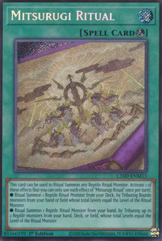 L26D-ENM15 - Mitsurugi Ritual - Secret Rare - Legendary Modern Decks 2026