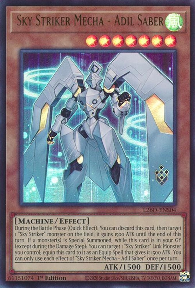 L26D-ENS04 - Sky Striker Mecha - Adil Saber - Ultra Rare - Legendary Modern Decks 2026