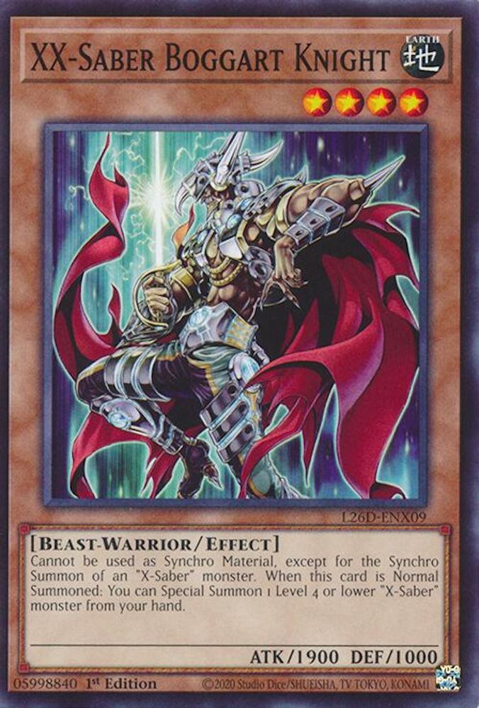 L26D-ENX09 - XX-Saber Boggart Knight - Common / Short Print - Legendary Modern Decks 2026