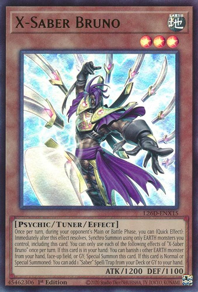 L26D-ENX15 - X-Saber Bruno - Common- Legendary Modern Decks 2026
