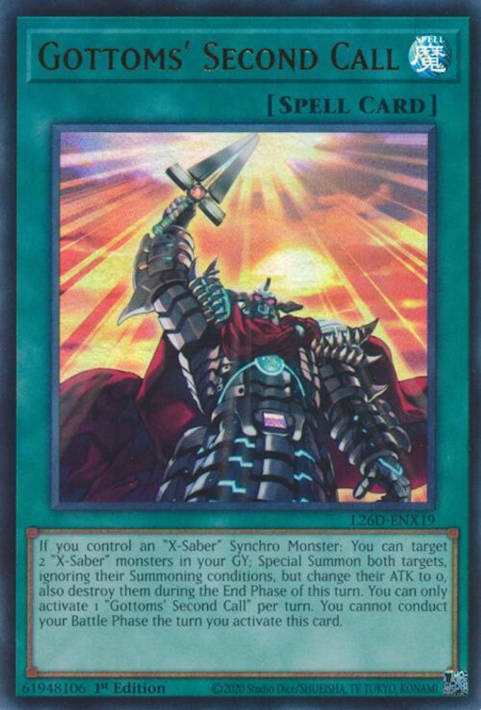 L26D-ENX19 - Gottoms' Second Call - Ultra Rare - Legendary Modern Decks 2026