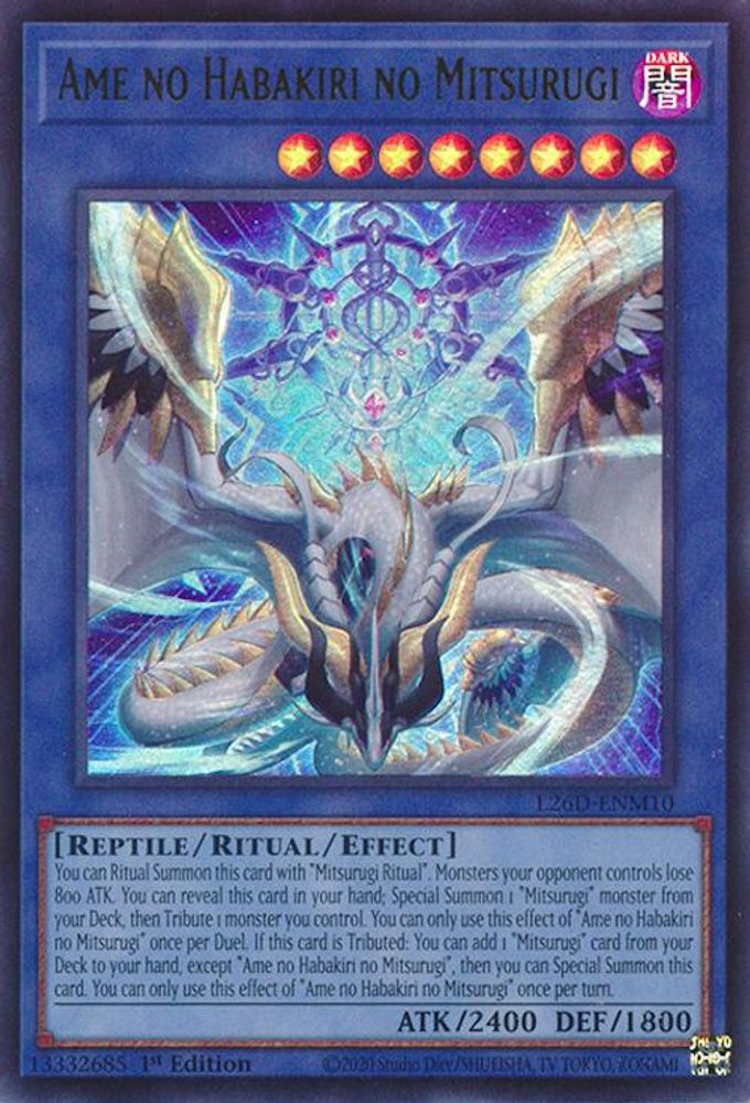 L26D-ENM10 - Ame no Habakiri no Mitsurugi - Ultra Rare - Legendary Modern Decks 2026