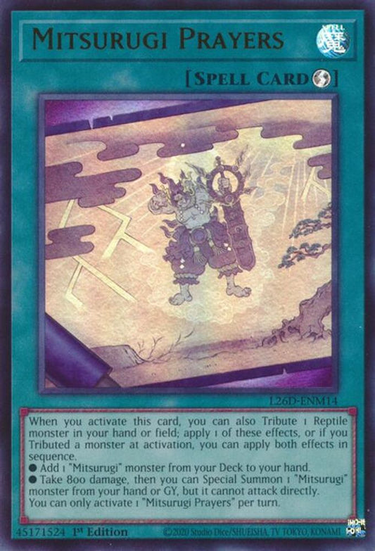 L26D-ENM14 - Mitsurugi Prayers - Ultra Rare - Legendary Modern Decks 2026