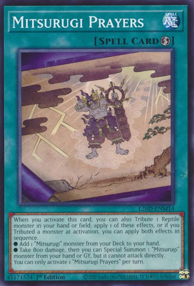 L26D-ENM14 * Mitsurugi Prayers * Common * Legendary Modern Decks 2026