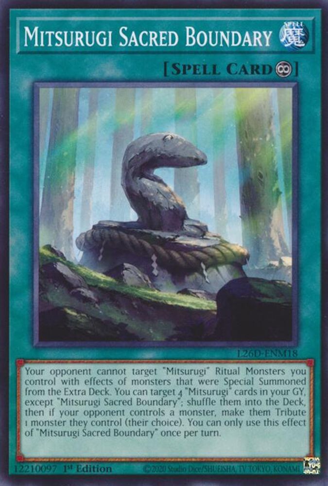 L26D-ENM18 - Mitsurugi Sacred Boundary - Common - Legendary Modern Decks 2026