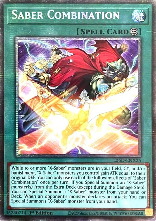 L26D-ENX25 * Saber Combination * Starlight Rare * Legendary Modern Decks 2026