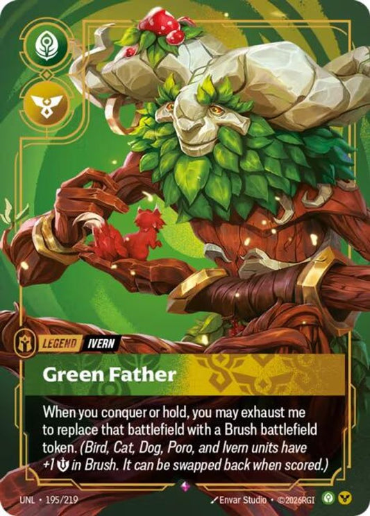 195/219 - Green Father (Foil) - Rare - Unleashed