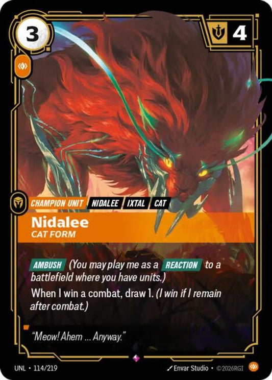 114/219 - Nidalee, Cat Form (Foil) - Rare - Unleashed
