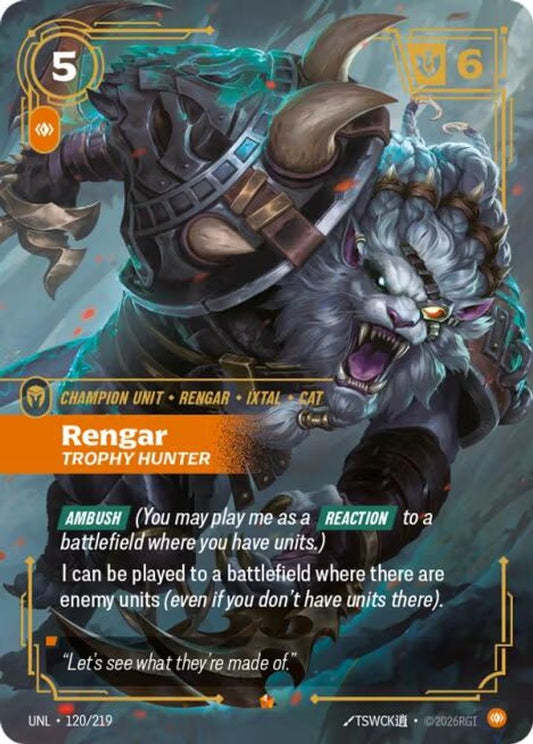 120/219 - Rengar, Trophy Hunter (Foil) - Epic - Unleashed