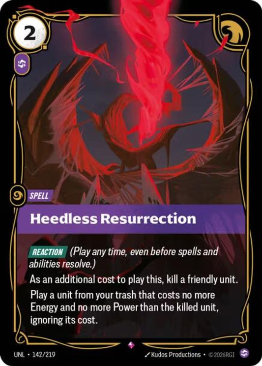 142/219 - Heedless Resurrection (Foil) - Rare - Unleashed