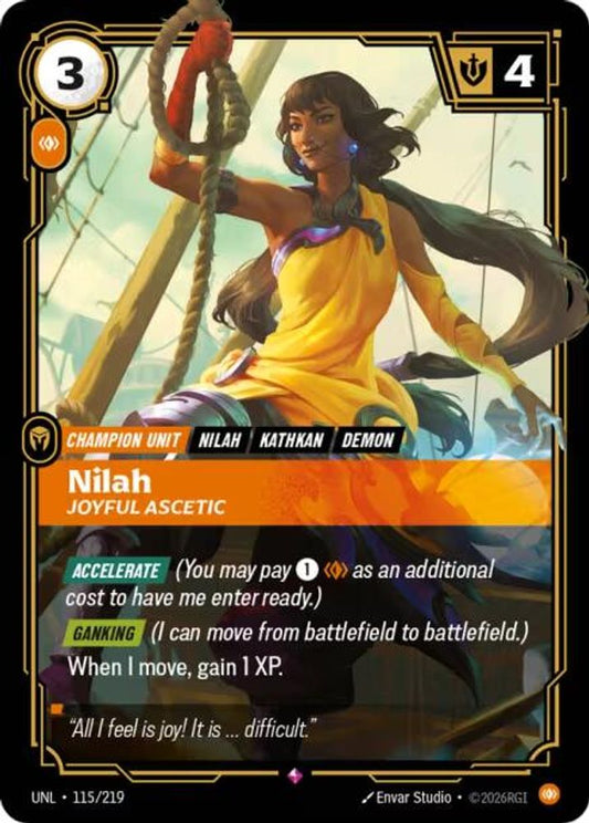 115/219 - Nilah, Joyful Ascetic (Foil) - Rare - Unleashed