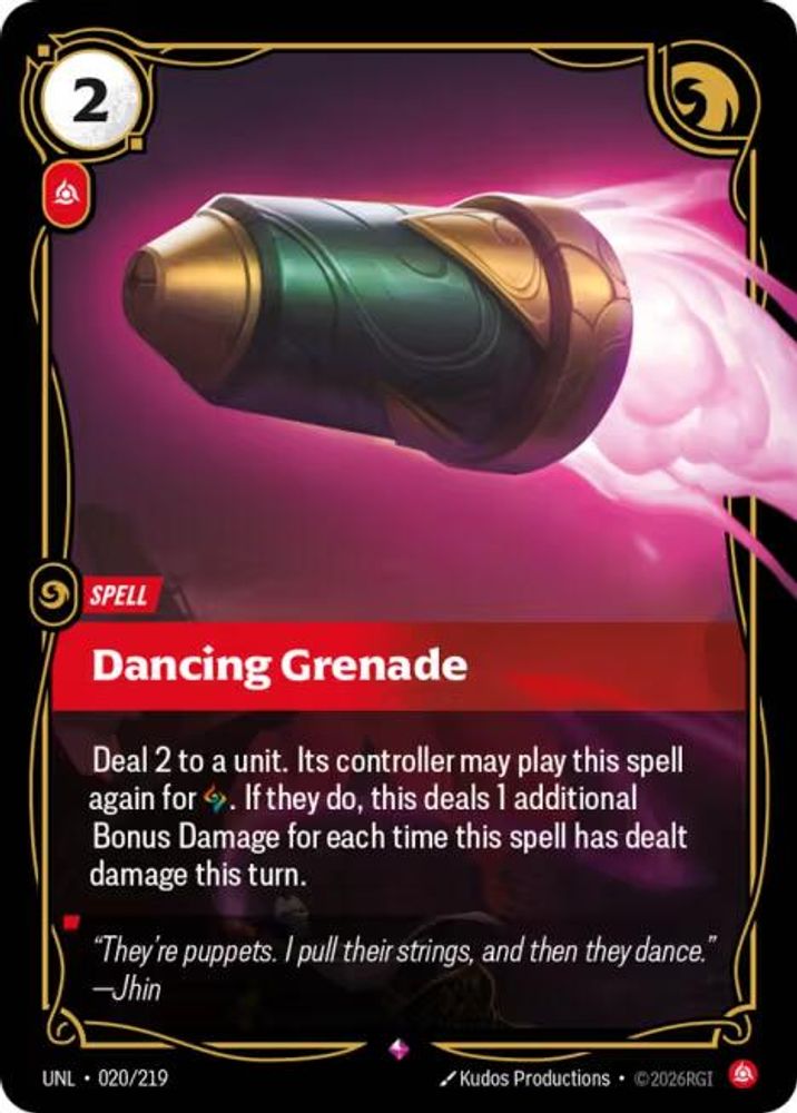 020/219 - Dancing Grenade (Foil) - Rare - Unleashed
