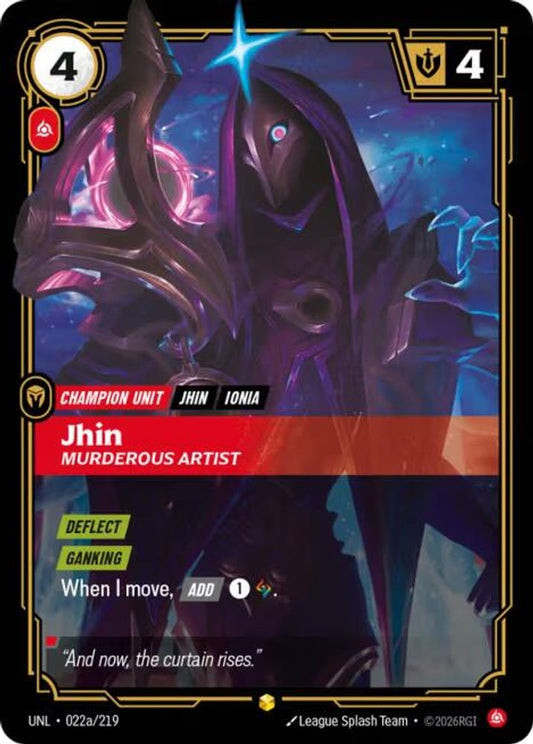 022a/219 - Jhin - Murderous Artist (Alternate Art) - Showcase - Unleashed