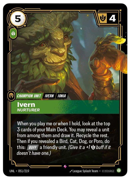 051/219 - Ivern, Nurturer (Foil) - Rare - Unleashed