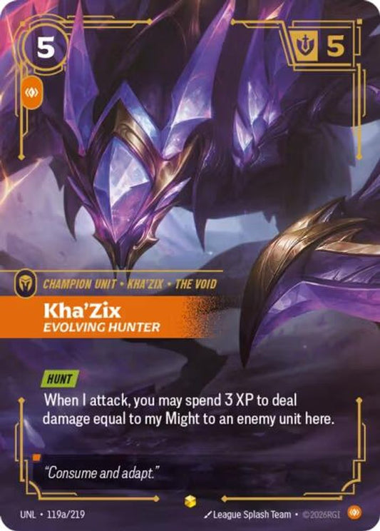 119a/219 - Kha'Zix - Evolving Hunter (Alternate Art) - Showcase - Unleashed