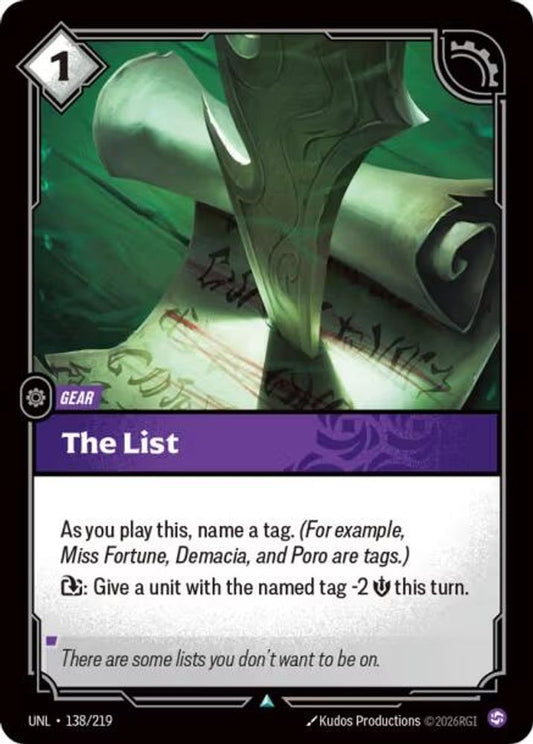 138/219 - The List (Foil) - Uncommon - Unleashed