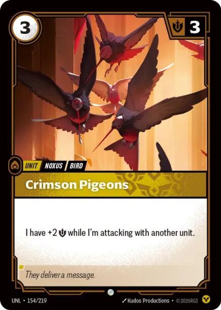 154/219 - Crimson Pigeons - Common - Unleashed