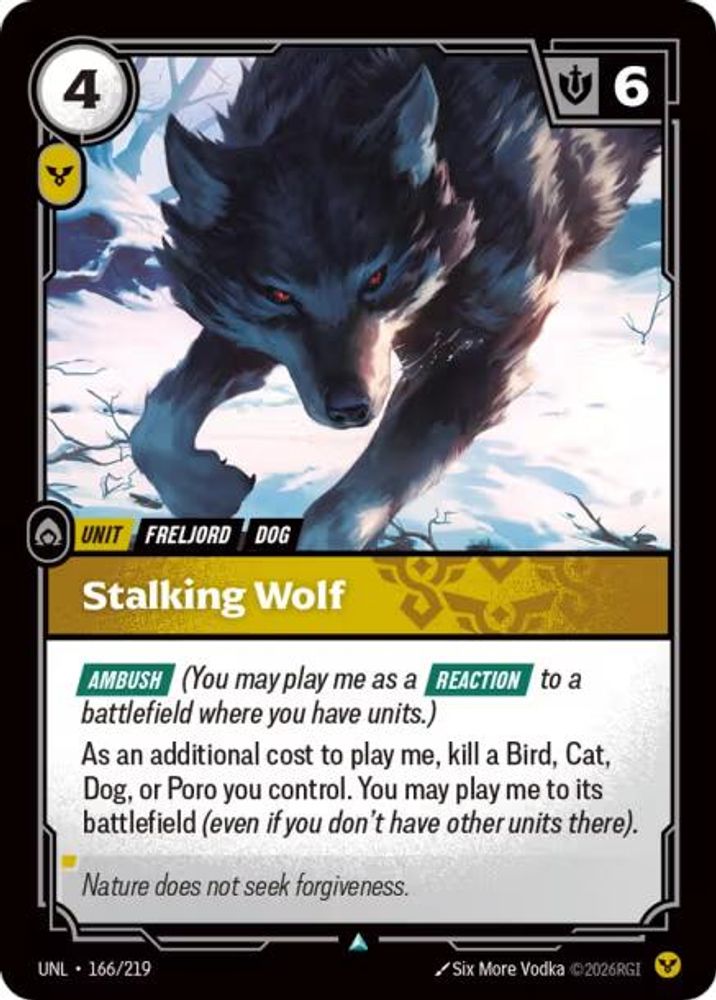 166/219 - Stalking Wolf (Foil) - Uncommon - Unleashed