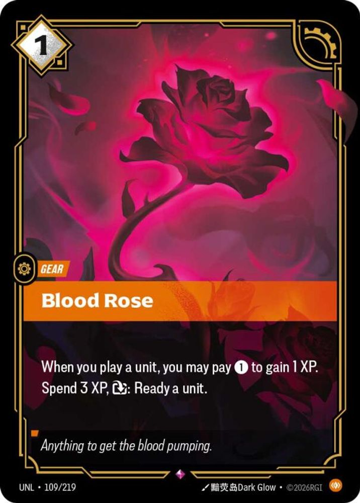 109/219 * Blood Rose (Foil) * Rare * Unleashed