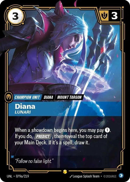 079a/219 - Diana - Lunari (Alternate Art) - Showcase - Unleashed