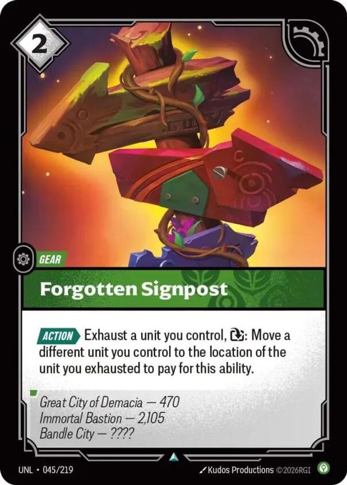 045/219 - Forgotten Signpost (Foil) - Common - Unleashed