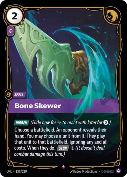 139/219 - Bone Skewer (Foil) - Rare - Unleashed