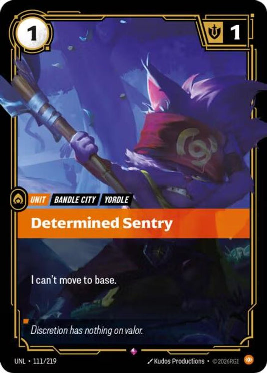 111/219 - Determined Sentry (Foil) - Rare - Unleashed