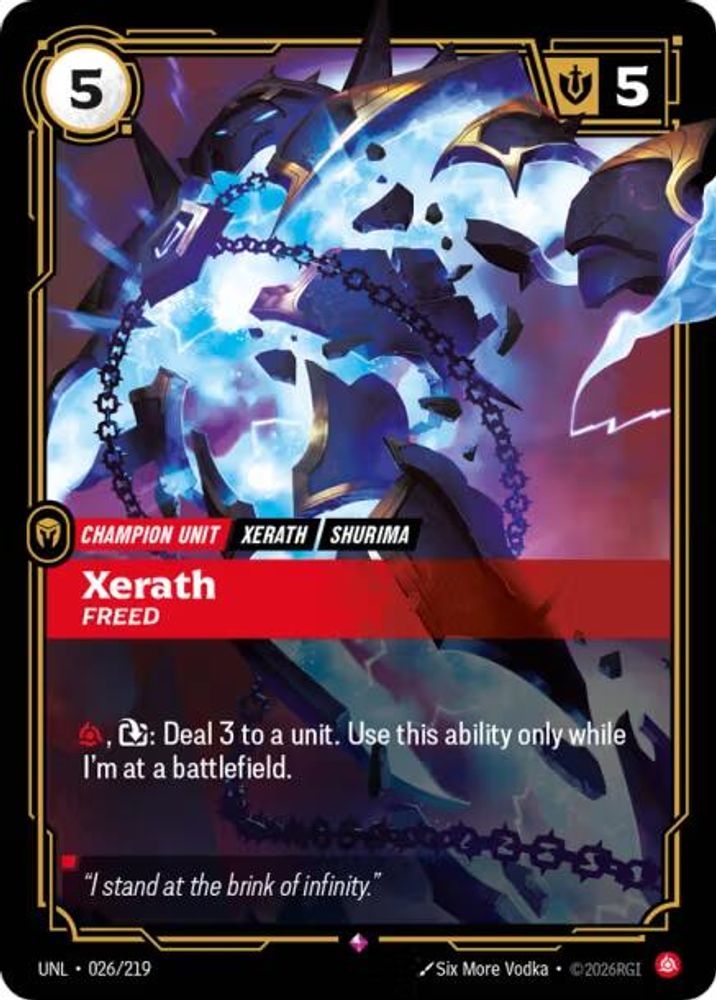 026/219 - Xerath, Freed (Foil) - Rare - Unleashed