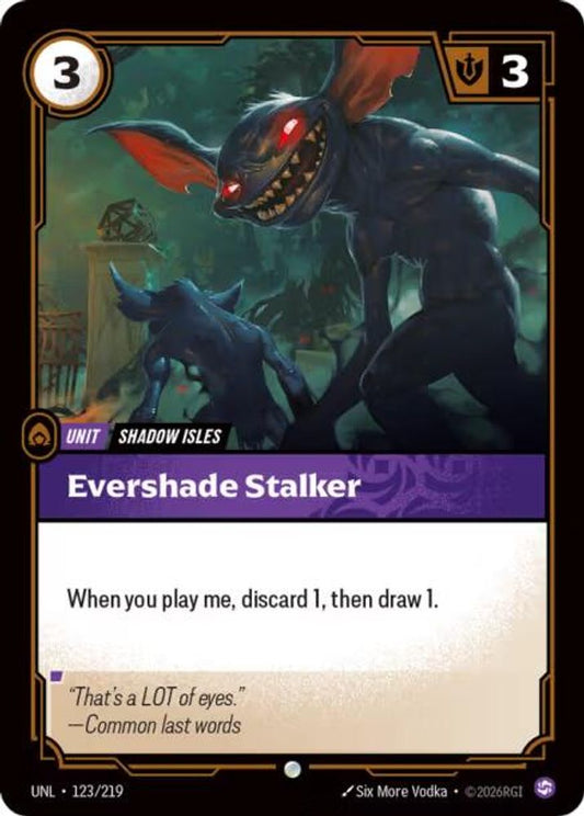 123/219 - Evershade Stalker - Common - Unleashed