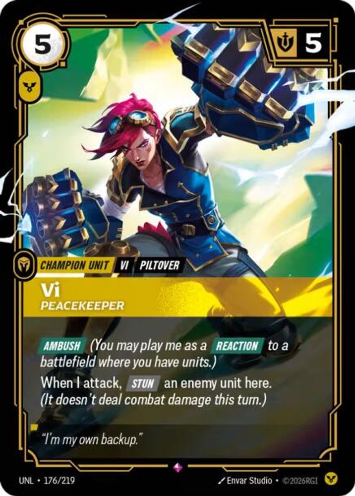 176/219 - Vi, Peacekeeper (Foil) - Rare - Unleashed