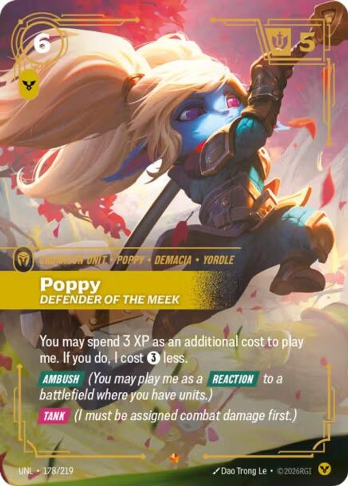 178/219 - Poppy, Defender of the Meek (Foil) - Epic - Unleashed