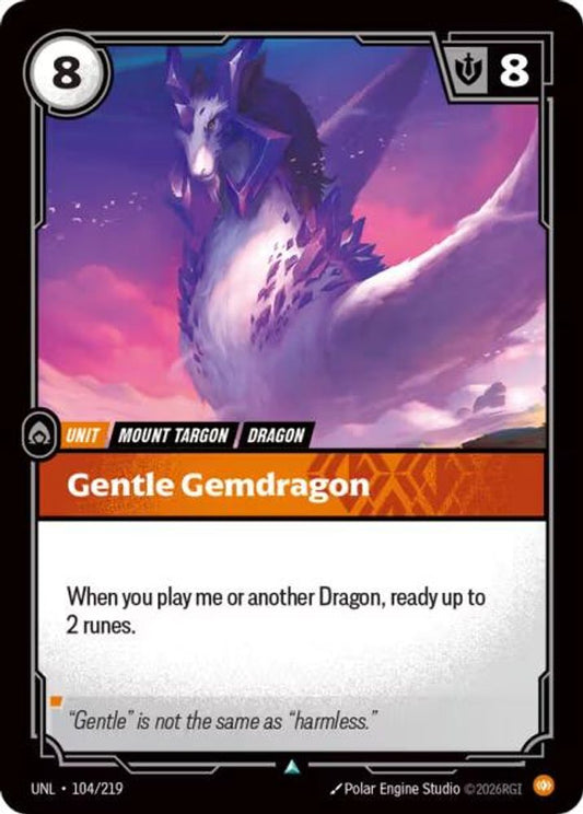 104/219 - Gentle Gemdragon (Foil) - Uncommon - Unleashed