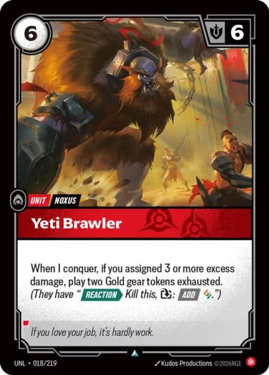 018/219 - Yeti Brawler (Foil) - Uncommon - Unleashed