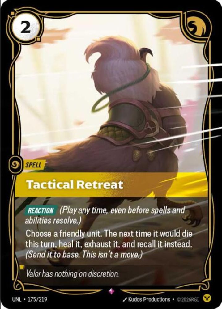 175/219 * Tactical Retreat (Foil) * Rare * Unleashed