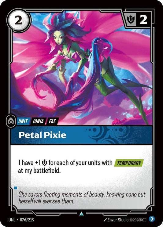 076/219 - Petal Pixie - Common - Unleashed