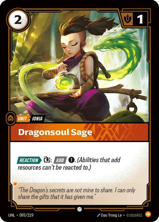 093/219 - Dragonsoul Sage (Foil) - Common - Unleashed