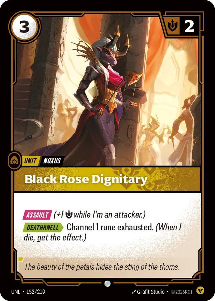 152/219 - Black Rose Dignitary - Common - Unleashed