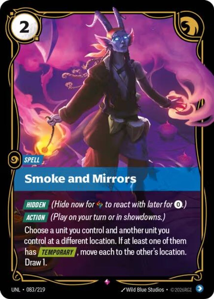 083/219 - Smoke and Mirrors (Foil) - Rare - Unleashed