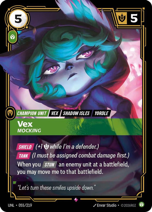 055/219 - Vex, Mocking (Foil) - Rare - Unleashed